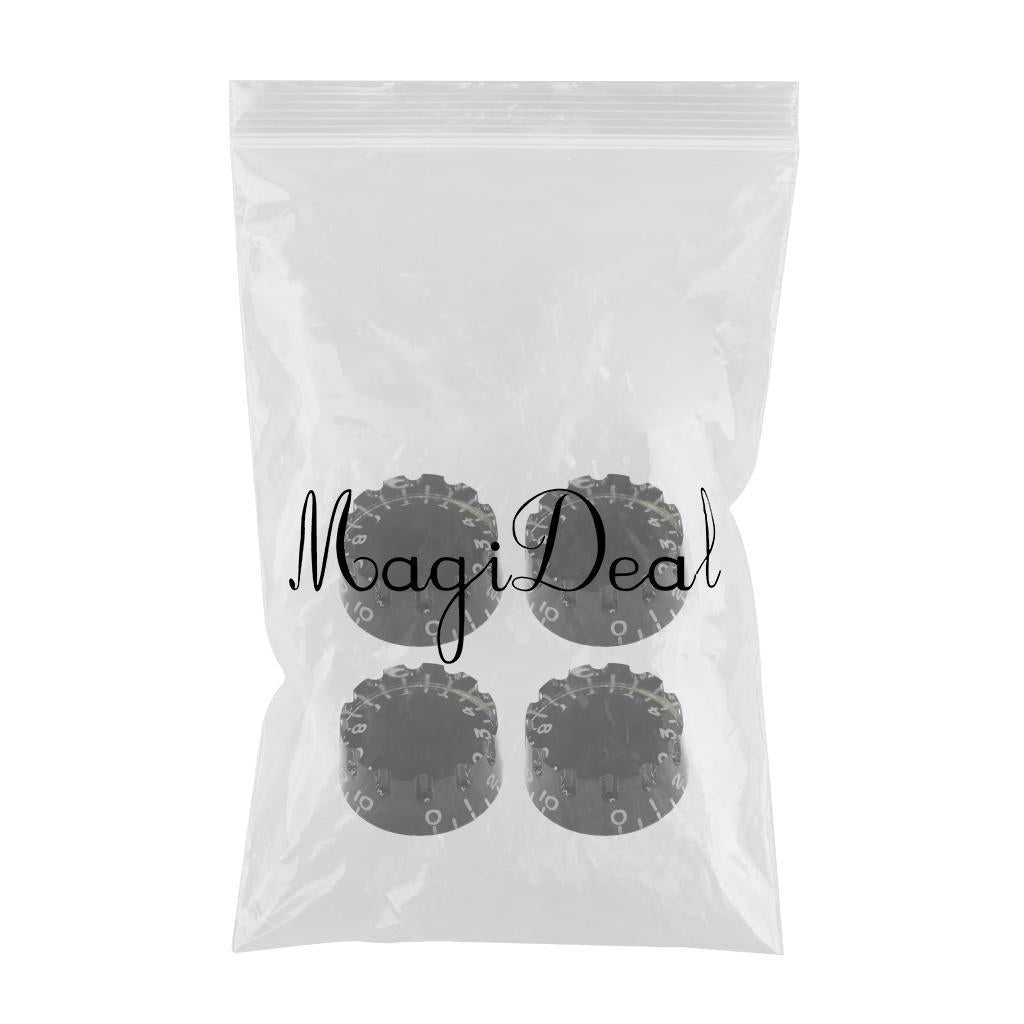 4PCS Guitar Tone Volume Speed Knobs for LP Electric Guitar Black