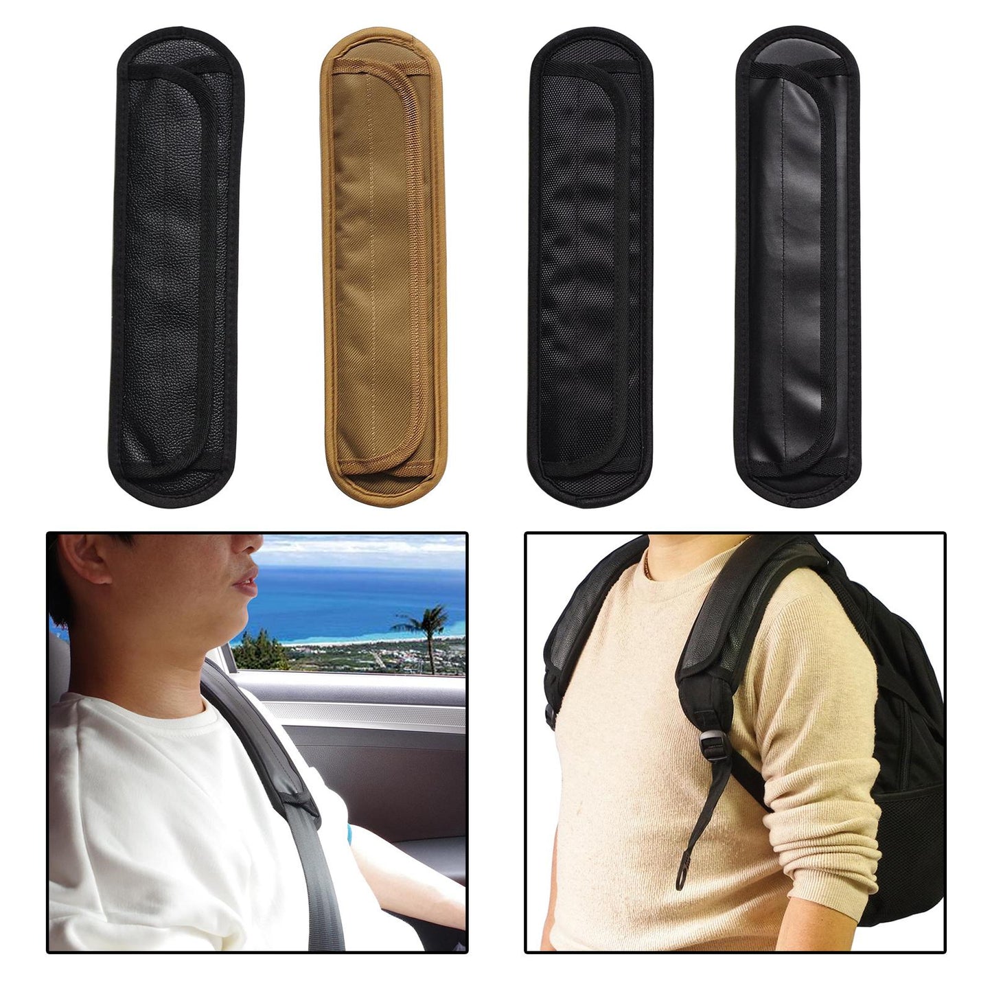Guitar Shoulder Strap Pad Durable Widened Backpack Guitar Protective Pad Black A