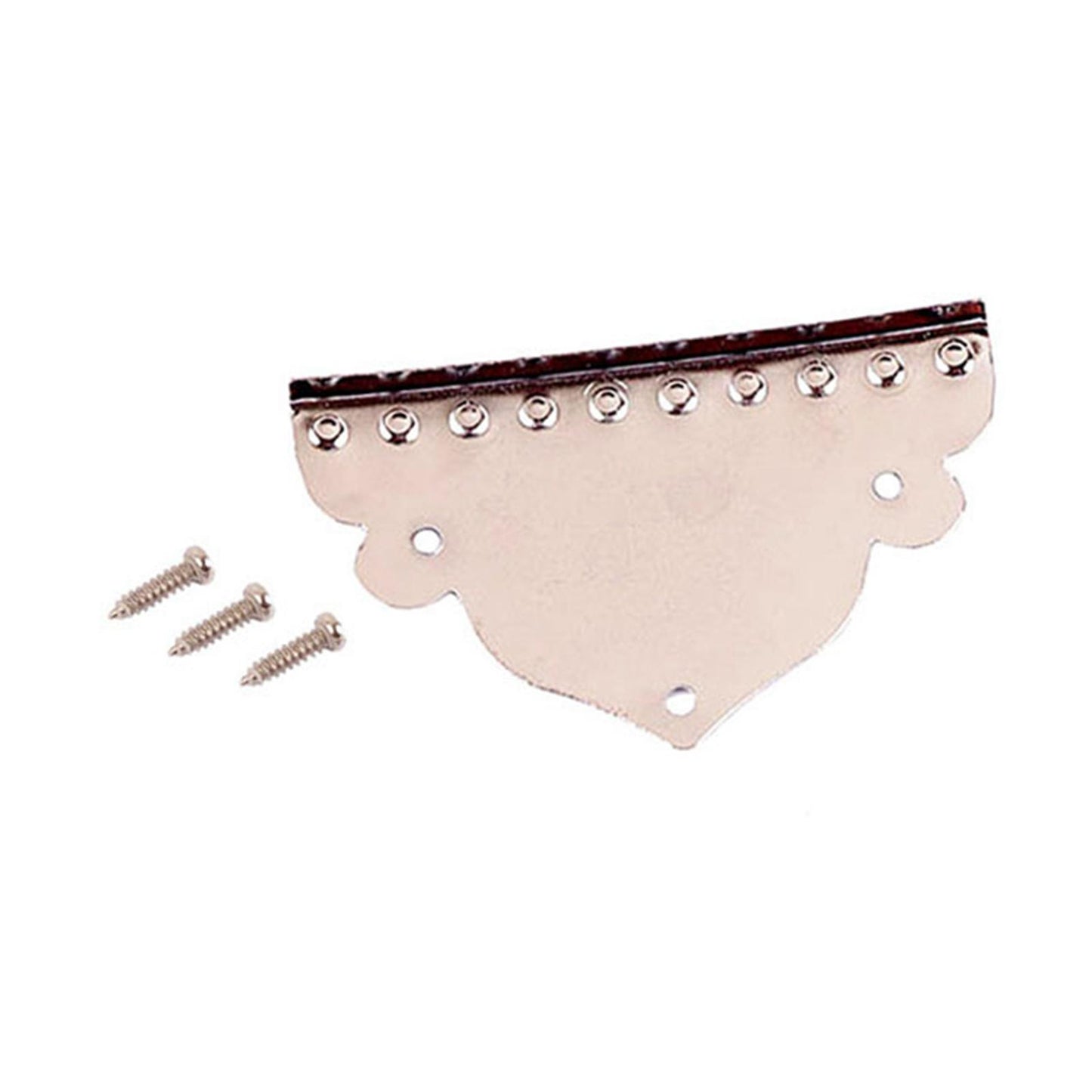 Chrome Plated Mandolin Tailpiece 10 String Parts with Screws 70.5x42mm