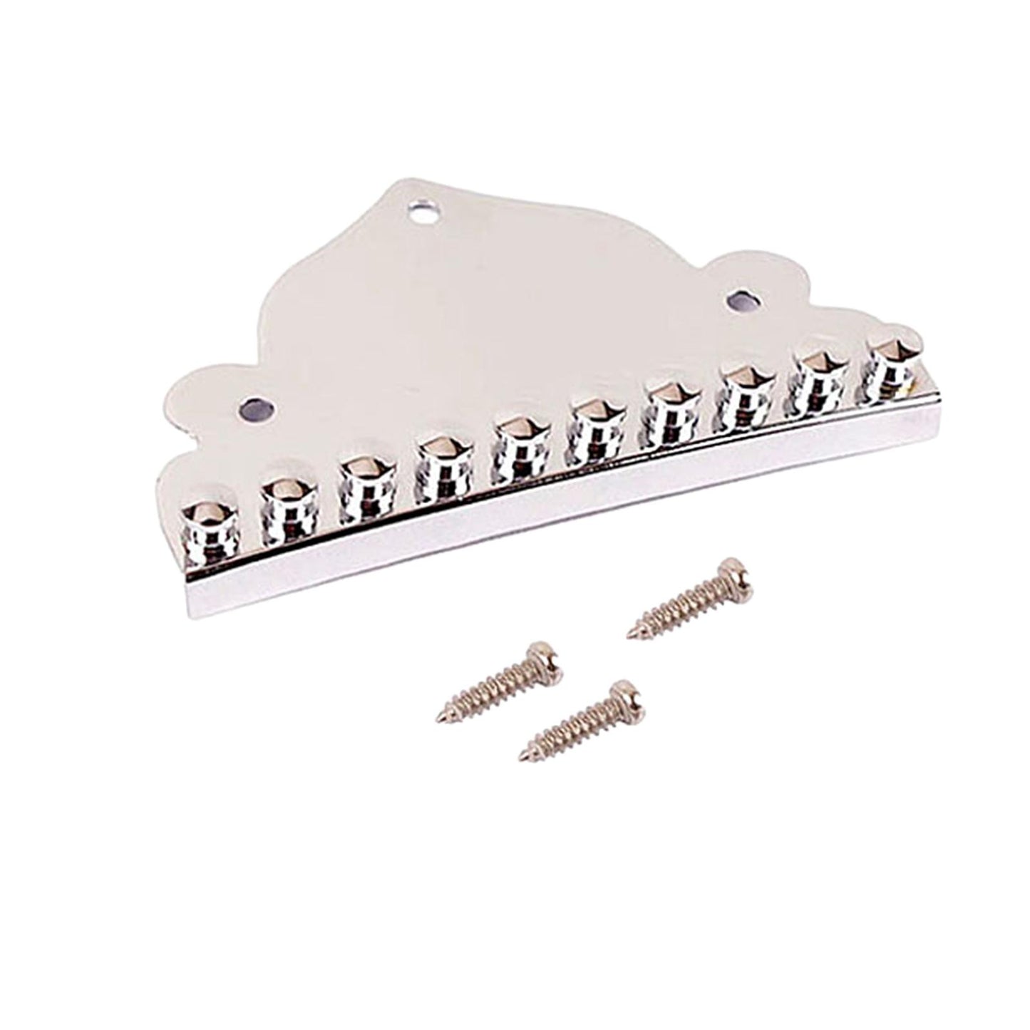 Chrome Plated Mandolin Tailpiece 10 String Parts with Screws 70.5x42mm