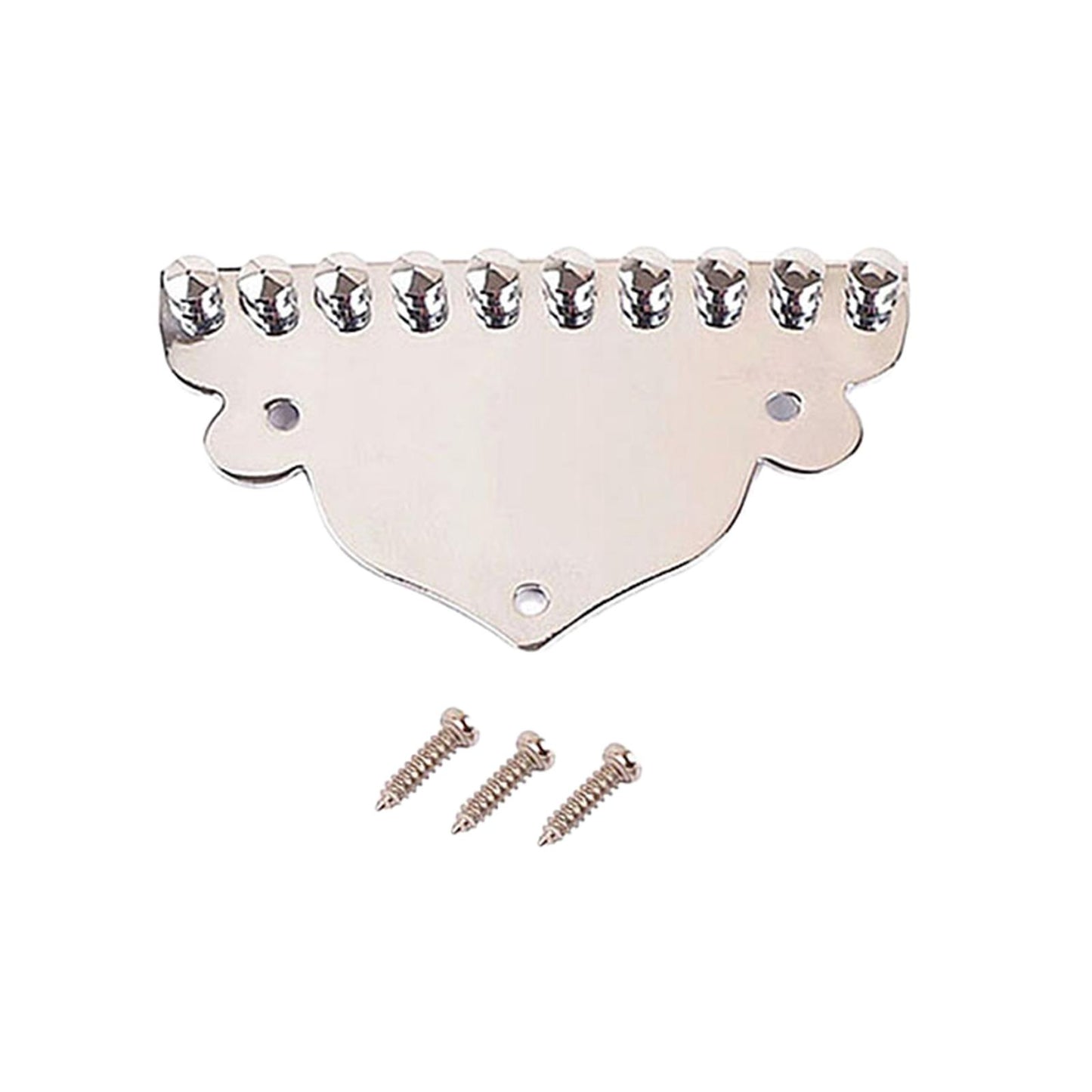 Chrome Plated Mandolin Tailpiece 10 String Parts with Screws 70.5x42mm