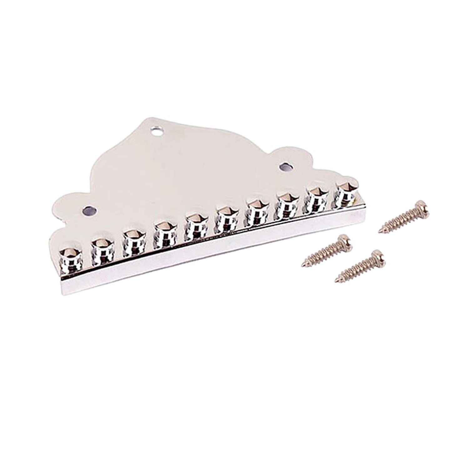Chrome Plated Mandolin Tailpiece 10 String Parts with Screws 70.5x42mm