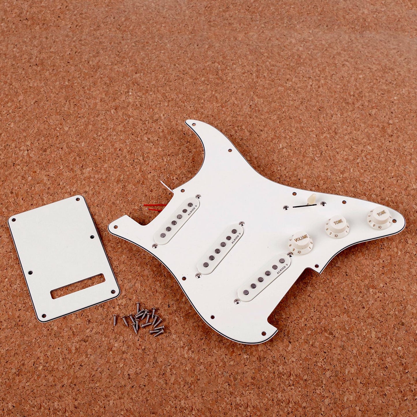 Electric Guitar Loaded Pickguard SSS Scratch Plate White for Electric Guitar