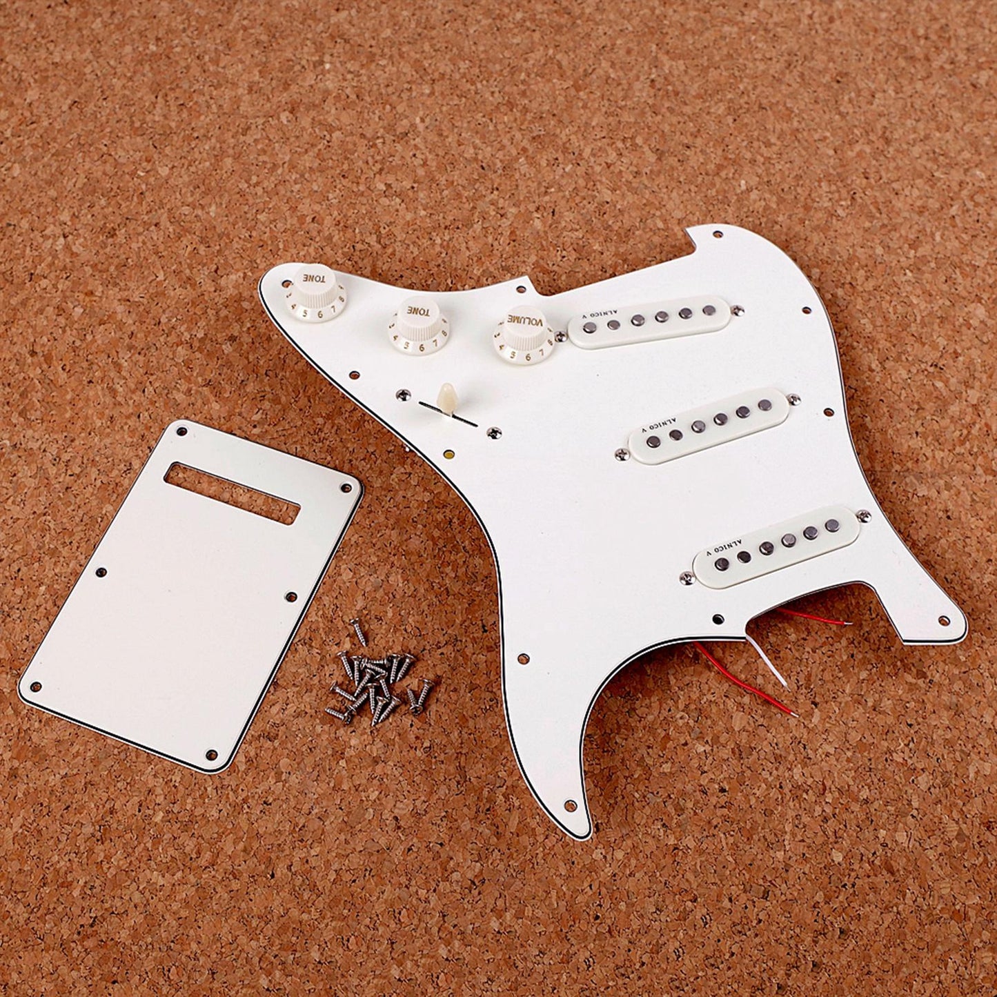Electric Guitar Loaded Pickguard SSS Scratch Plate White for Electric Guitar