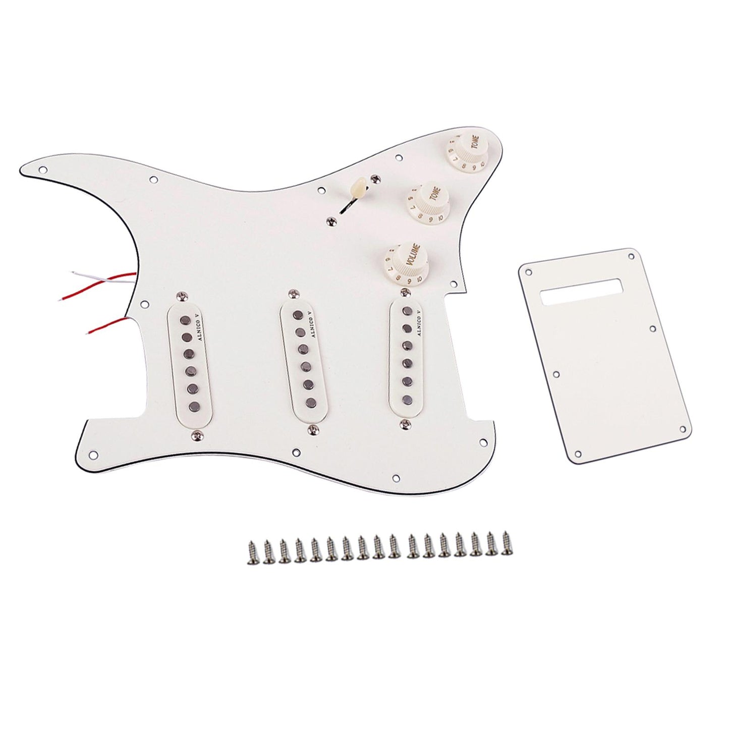 Electric Guitar Loaded Pickguard SSS Scratch Plate White for Electric Guitar