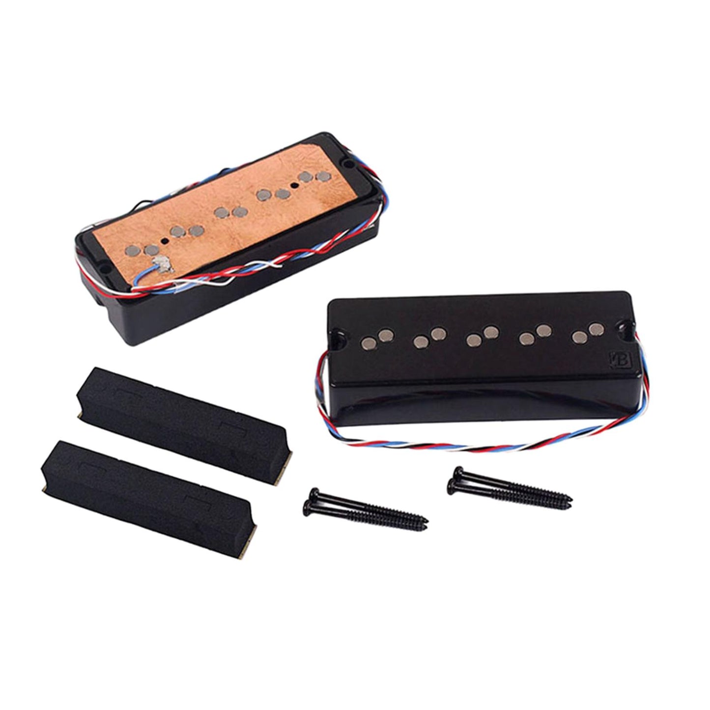 2 Pieces Prewired Bass Pickup Set 5 string, Guitar Pickup Accessory