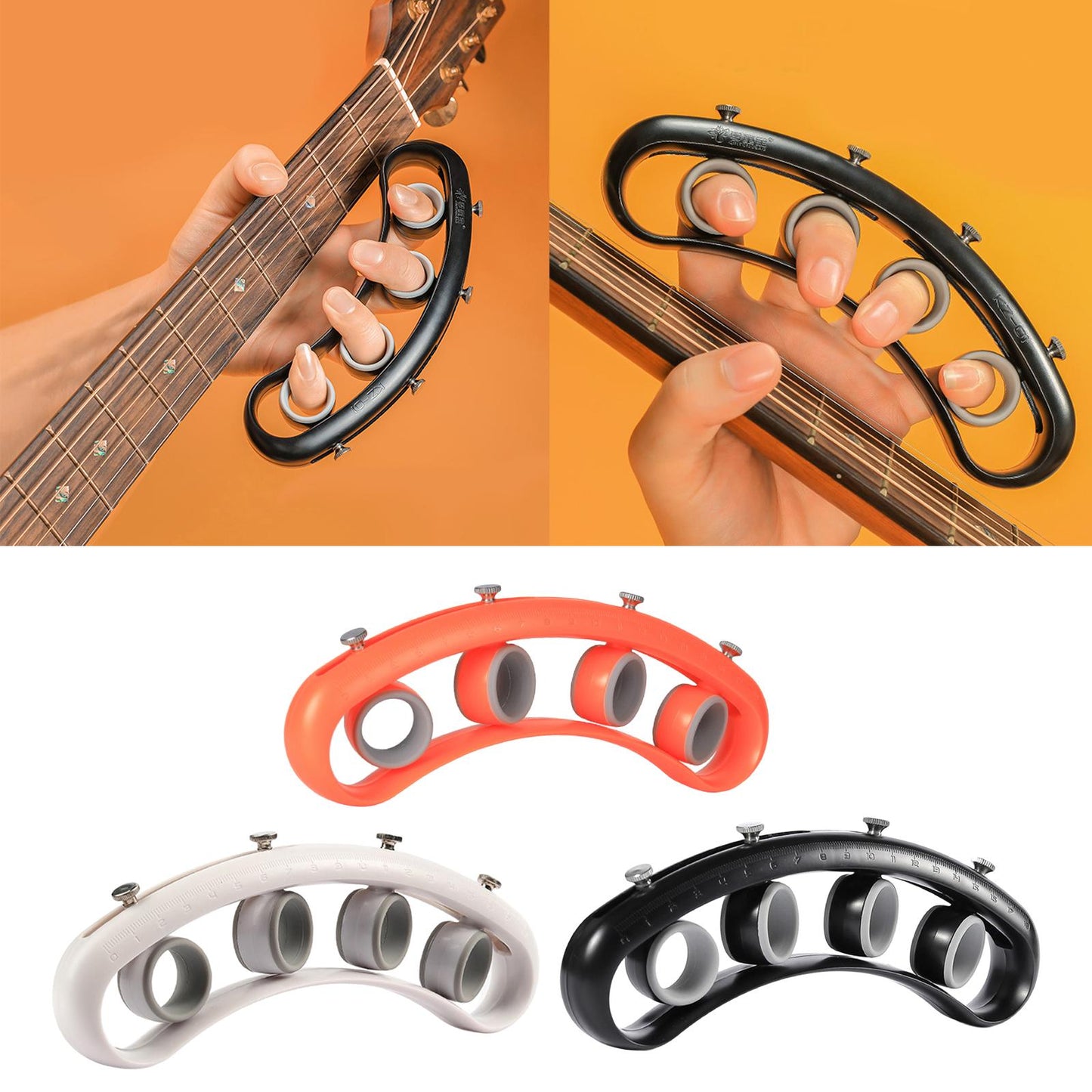 Guitar Finger Exerciser Guitar Piano Trainer Finger Speed Practice Black