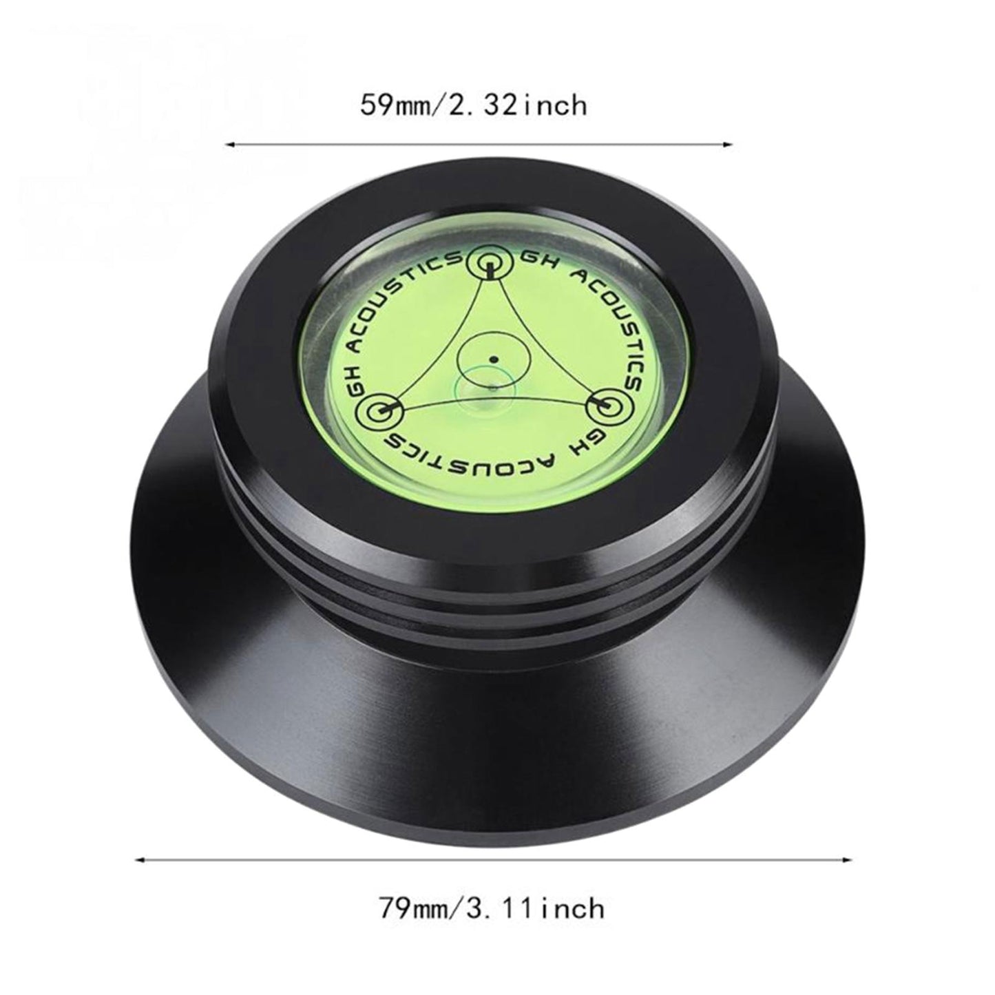 Record Clamp LP Disc Stabilizer Balance Measure Vibration for Turntable Black