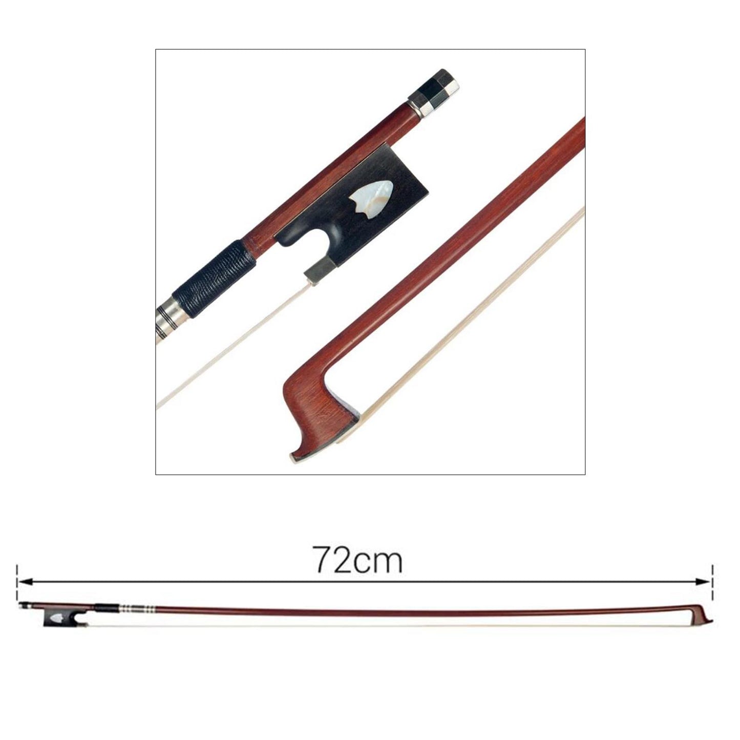 Brazilwood Violin Bow 4/4 Violin Bow Horse Hair Musical Intrument Parts