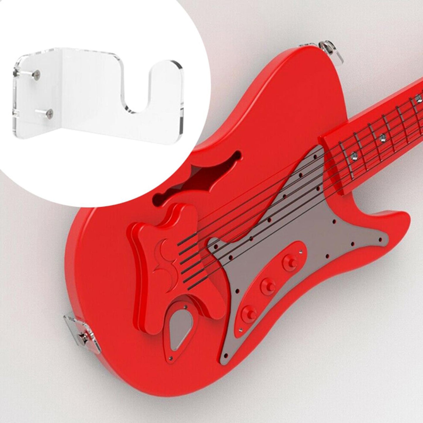 2-Pack Guitar Hanger Wall Hook Holder Stand for Electric Acoustic Guitar