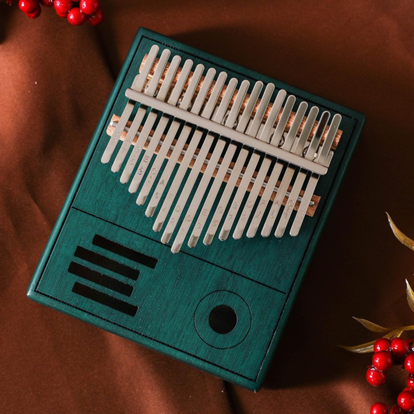 17 Keys Kalimba Thumb Piano Finger Piano Mbira Musical Instrument Gift Blue