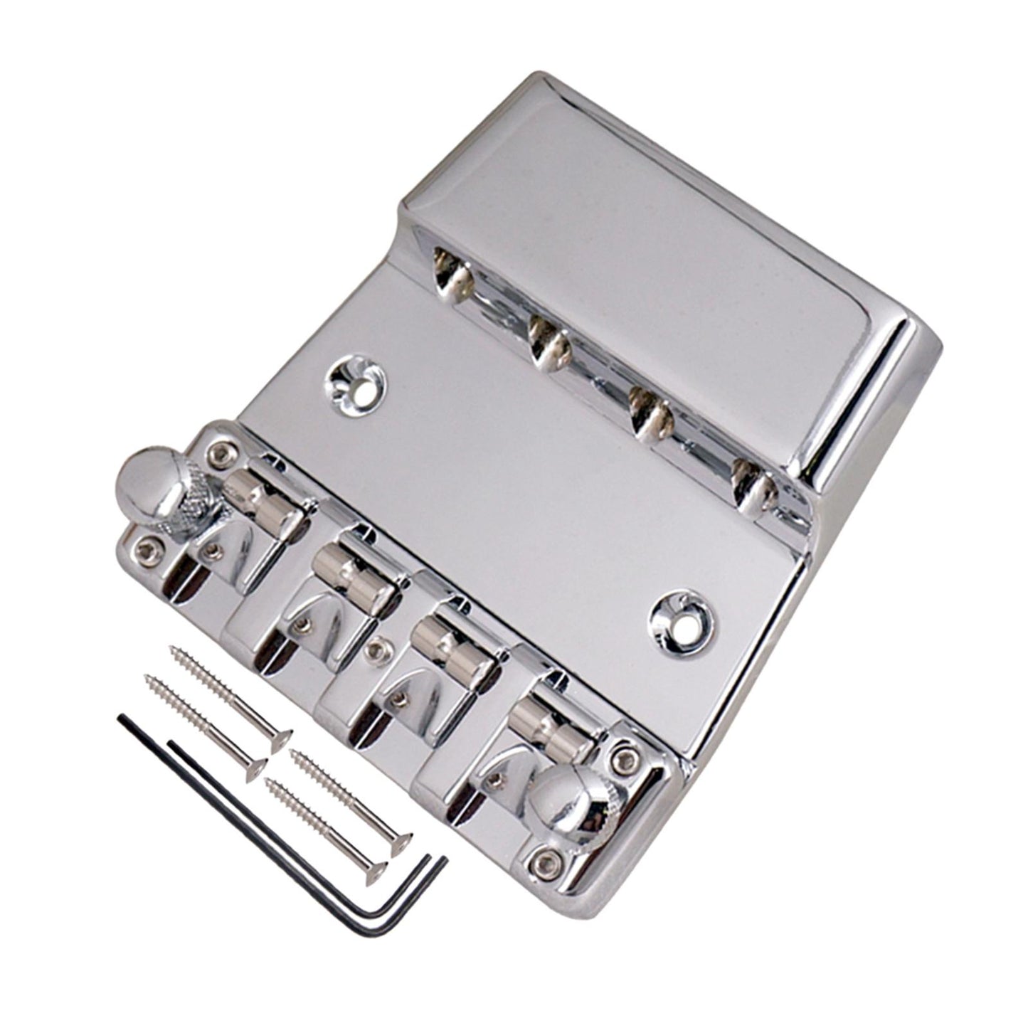4 String Hard Tail Hardtail Fixed Bass Guitar Bridge Parts Accessory