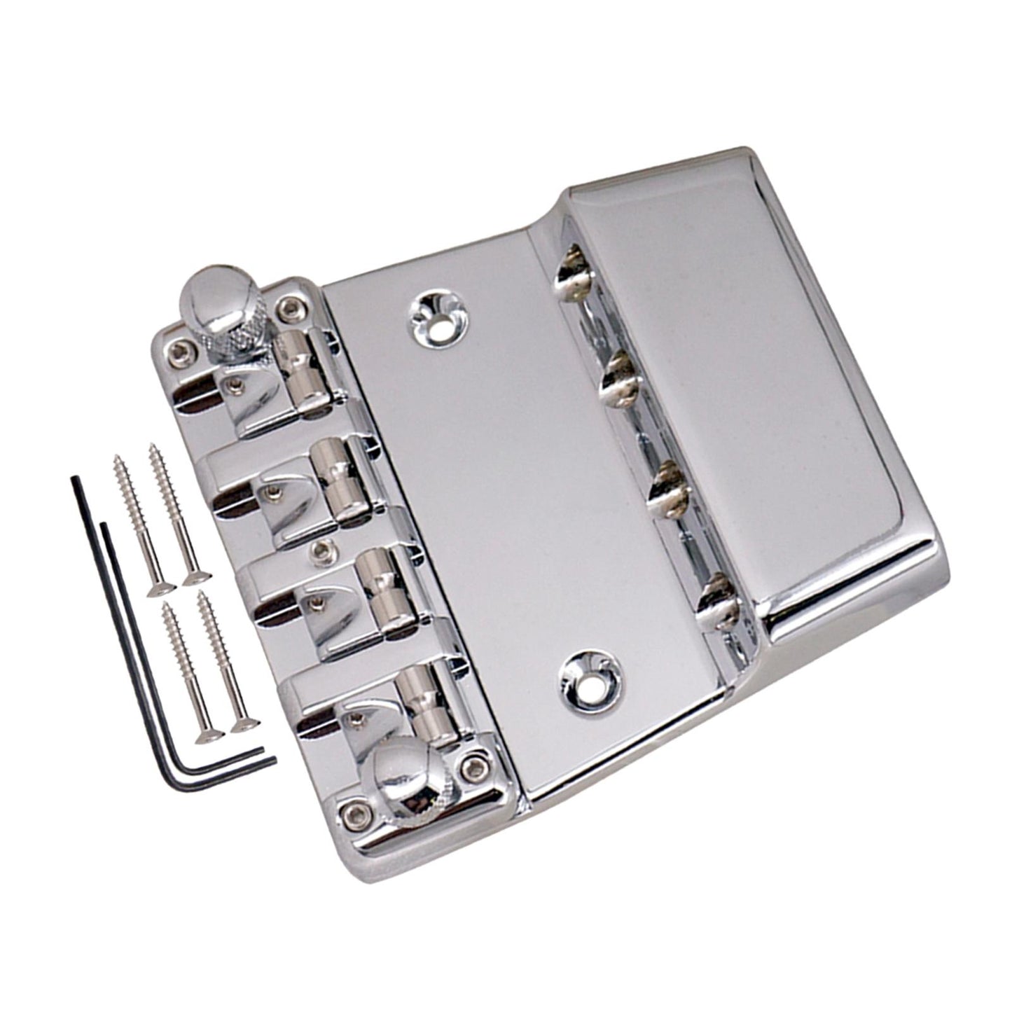 4 String Hard Tail Hardtail Fixed Bass Guitar Bridge Parts Accessory