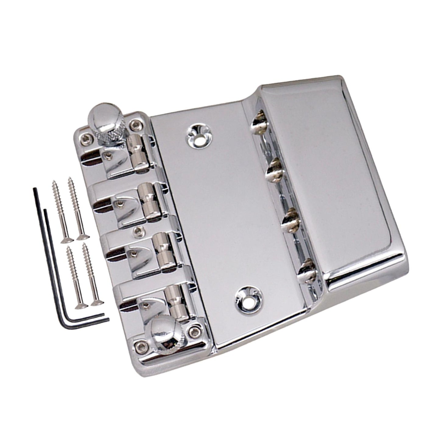 4 String Hard Tail Hardtail Fixed Bass Guitar Bridge Parts Accessory