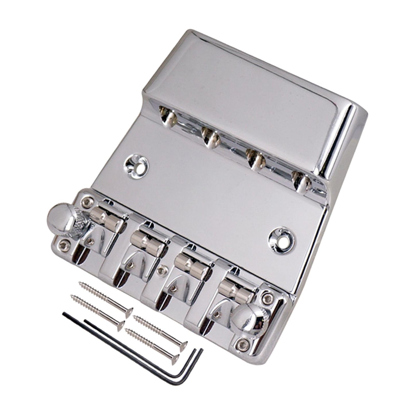 4 String Hard Tail Hardtail Fixed Bass Guitar Bridge Parts Accessory
