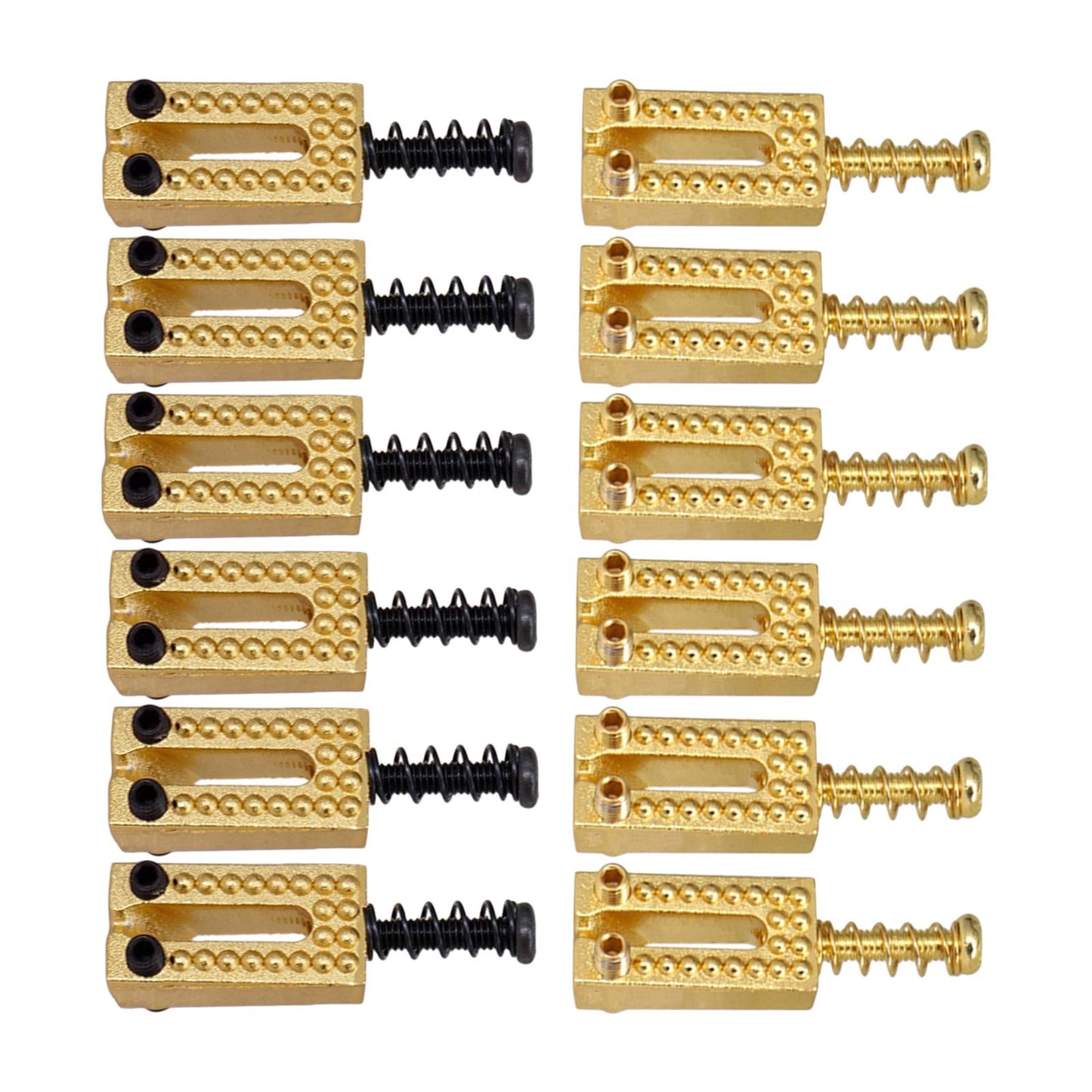6x Bridge String Saddles Electric Guitar Part Accessory  Golden