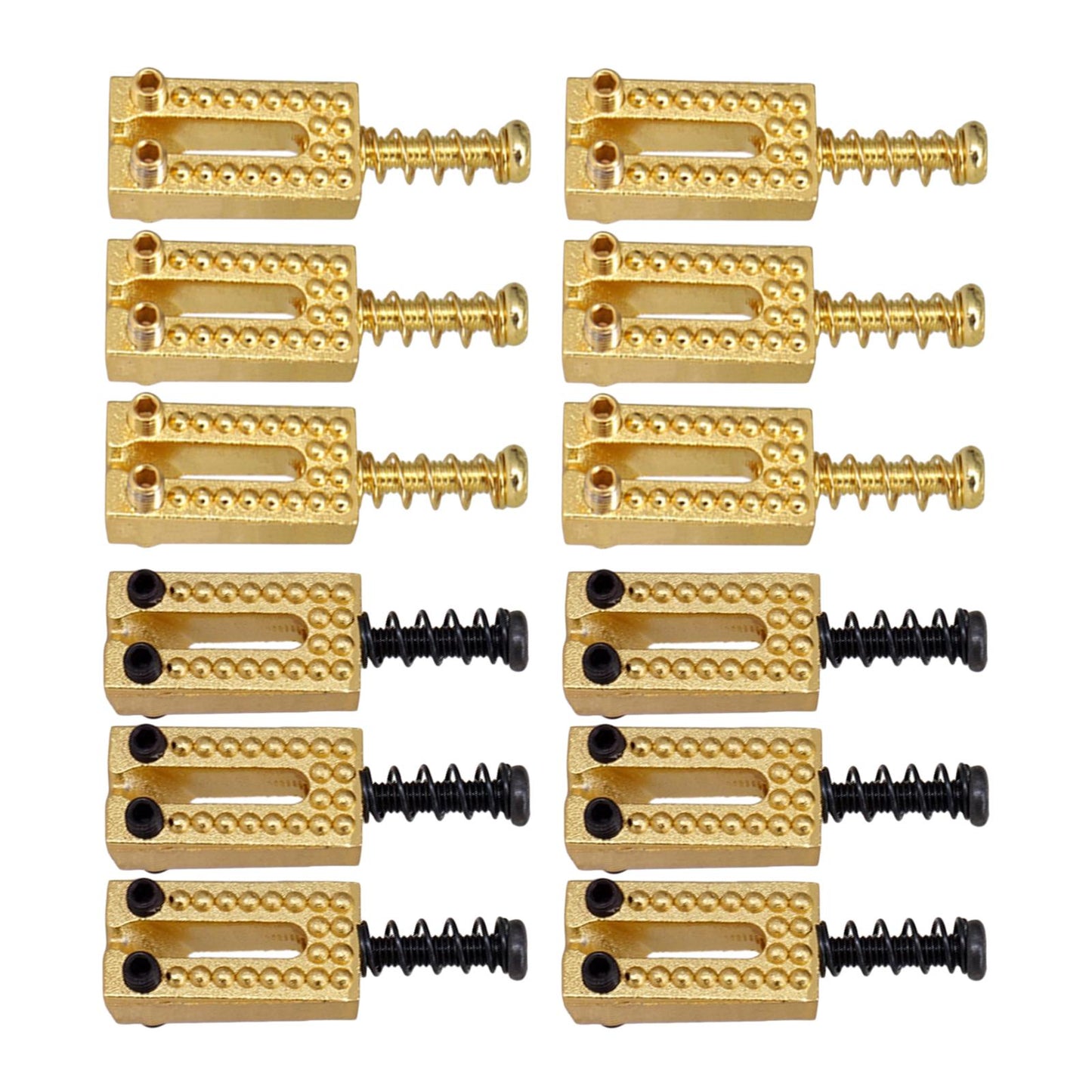 6x Bridge String Saddles Electric Guitar Part Accessory  Golden