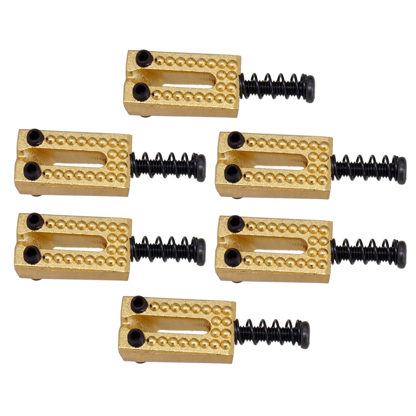 6x Bridge String Saddles Electric Guitar Part Accessory  Golden Black