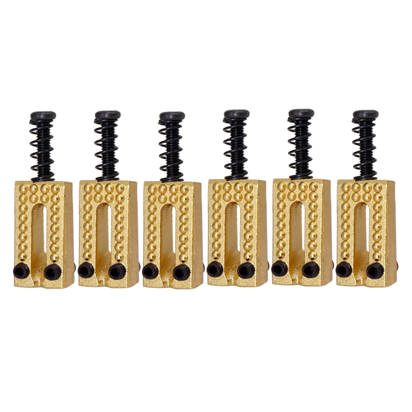 6x Bridge String Saddles Electric Guitar Part Accessory  Golden Black