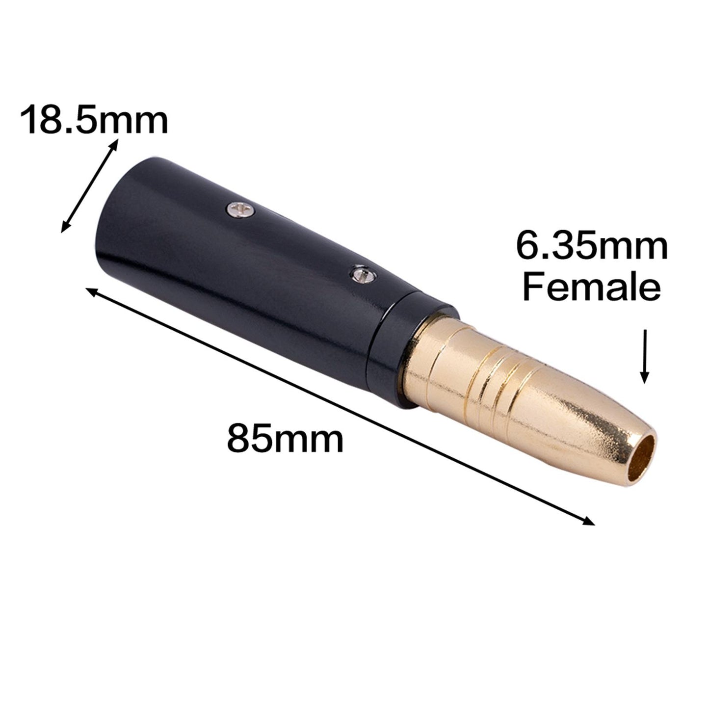 2x 3pin XLR Male to 1/4" 6.35mm Female Stereo Audio Cable Microphone Adapter