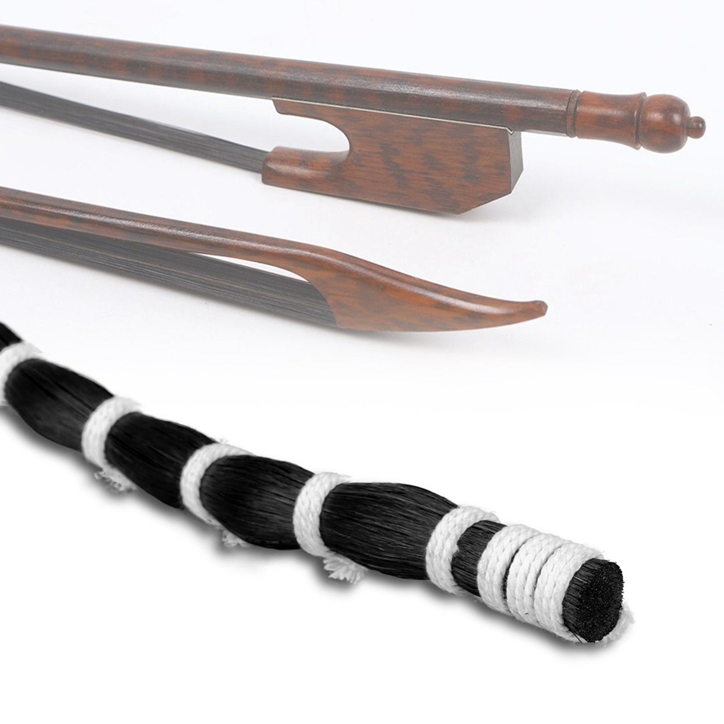 Natural Mongolian Horse Hair Bows for 1/8 Violin Cello Accessories Black