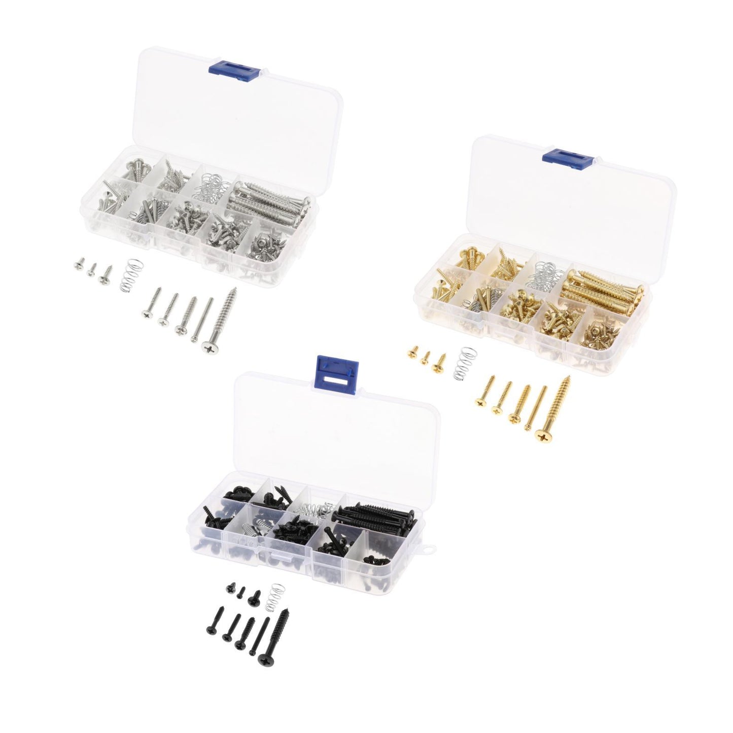 226pcs Electric Guitar Screw Kit for Pickup Switch Neck Plate Buttons Mount gold