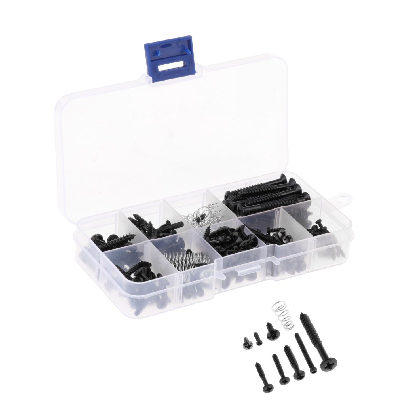 226pcs Electric Guitar Screw Kit for Pickup Switch Neck Plate Buttons Mount black