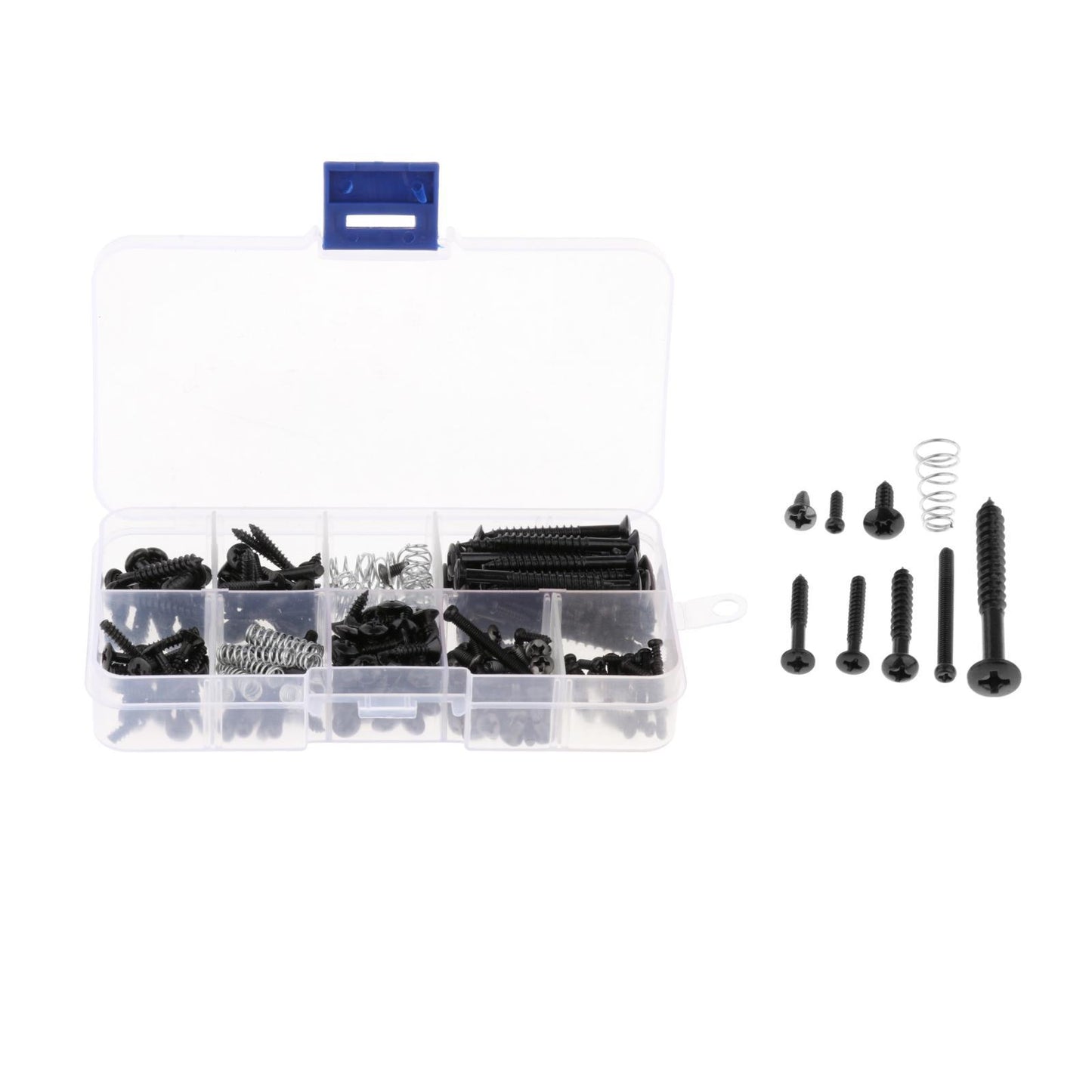 226pcs Electric Guitar Screw Kit for Pickup Switch Neck Plate Buttons Mount black