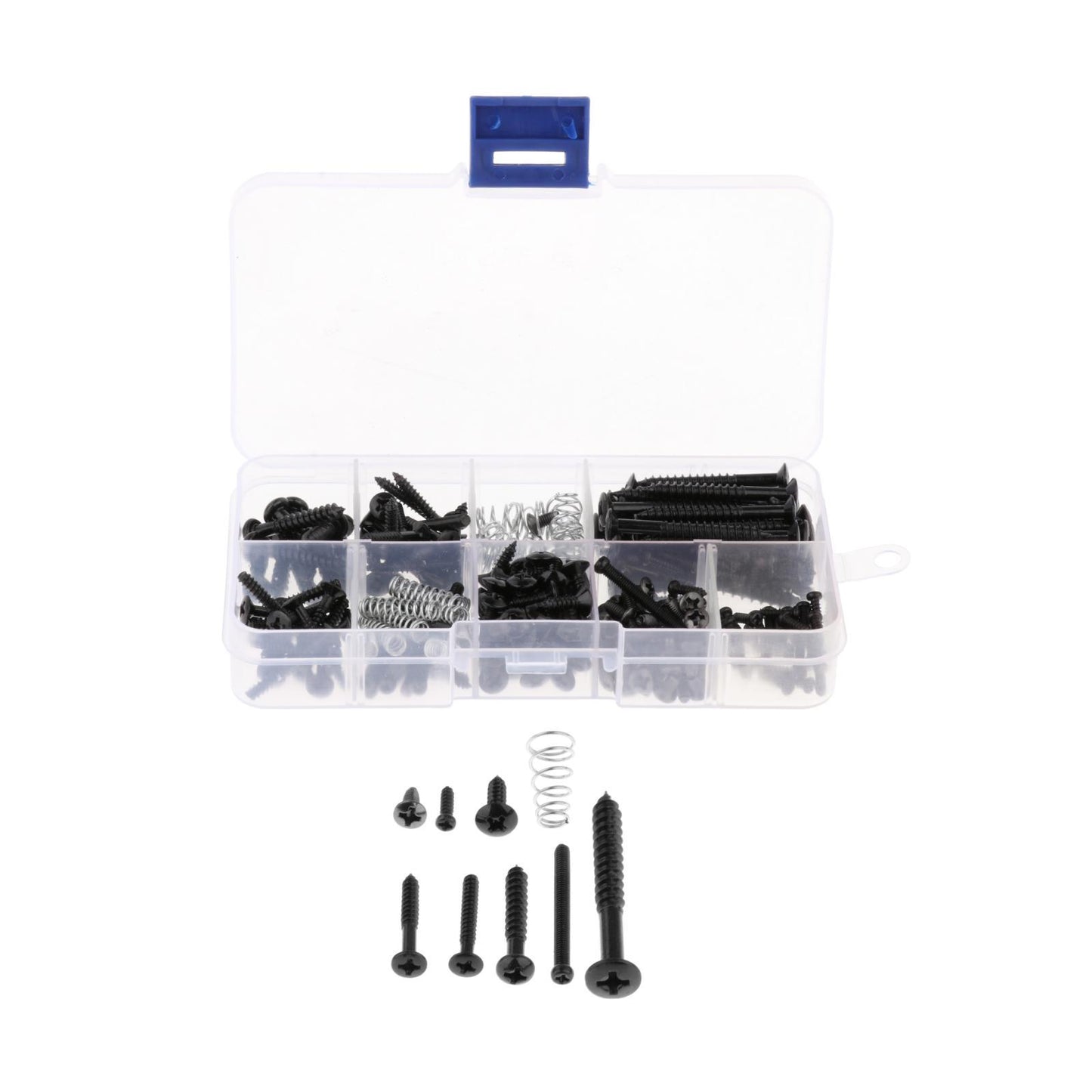 226pcs Electric Guitar Screw Kit for Pickup Switch Neck Plate Buttons Mount black