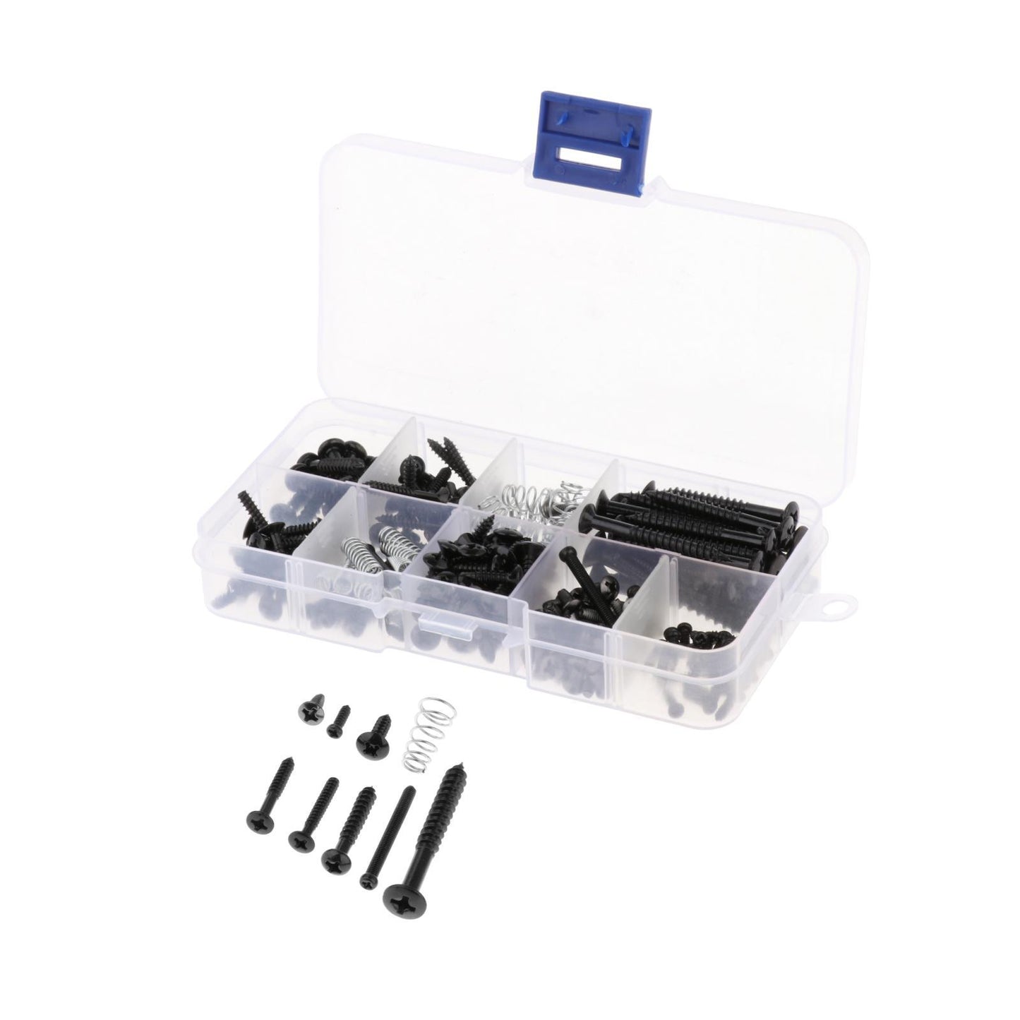 226pcs Electric Guitar Screw Kit for Pickup Switch Neck Plate Buttons Mount black