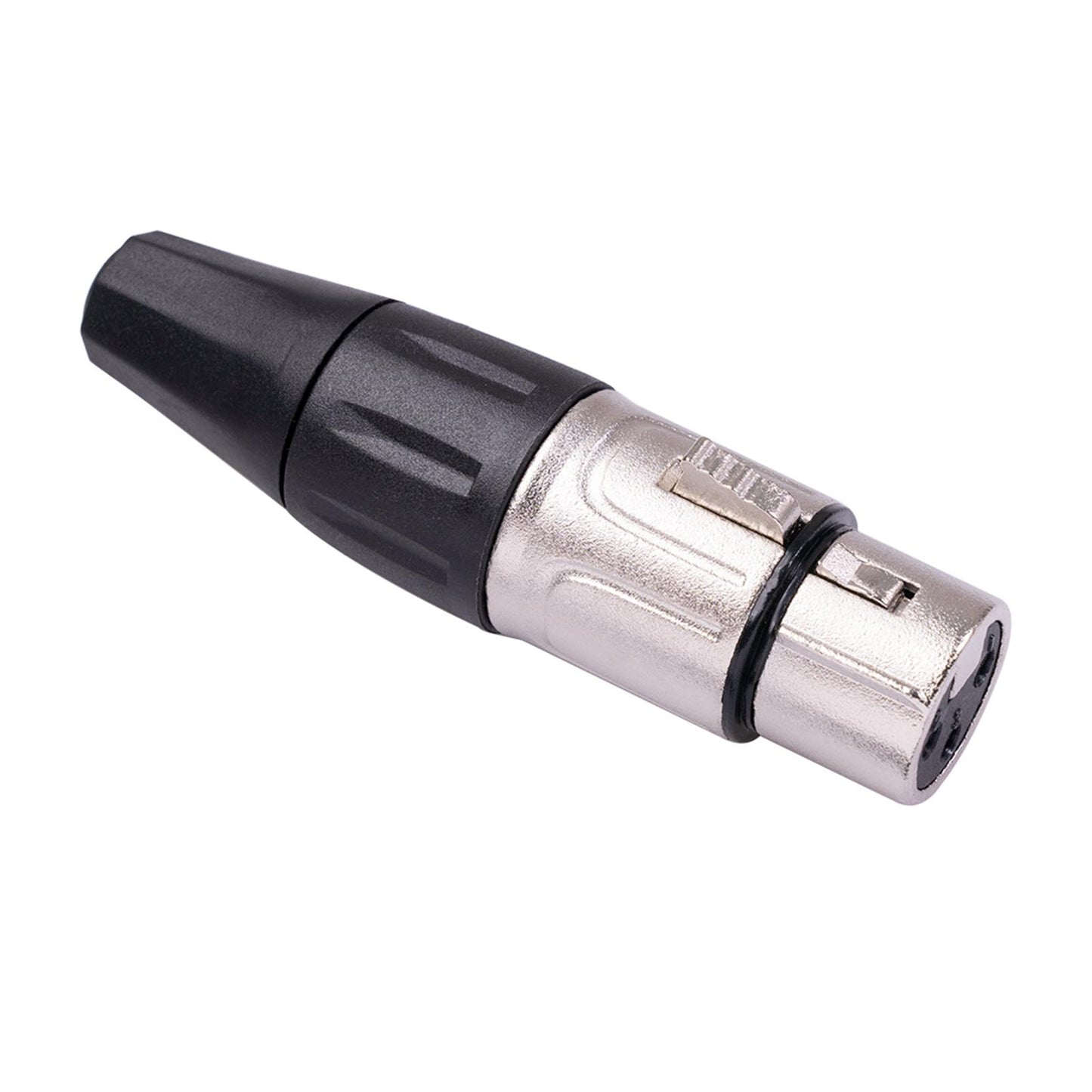 3 Pin XLR Solder Type Connector 5 Male and 5 Female Plug Cable Connector Black