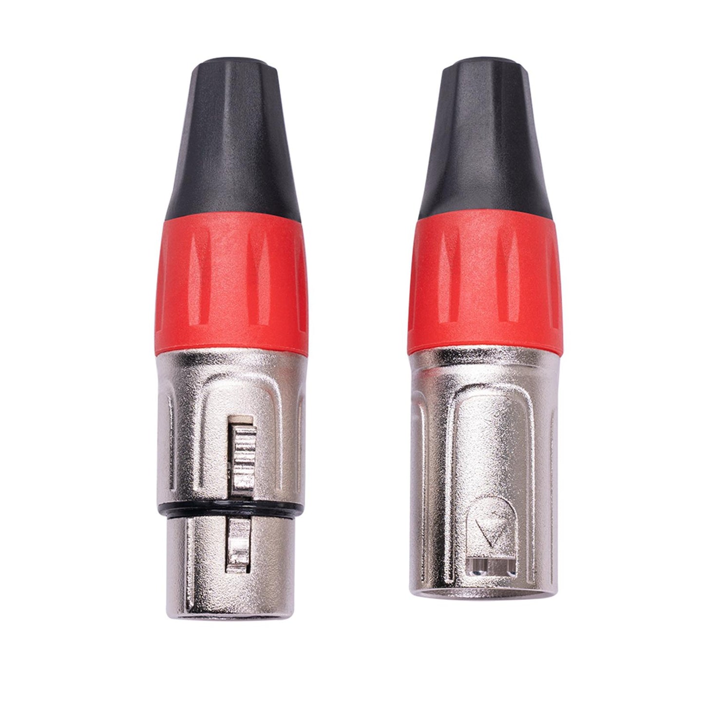 3 Pin XLR Solder Type Connector 5 Male and 5 Female Plug Cable Connector Red