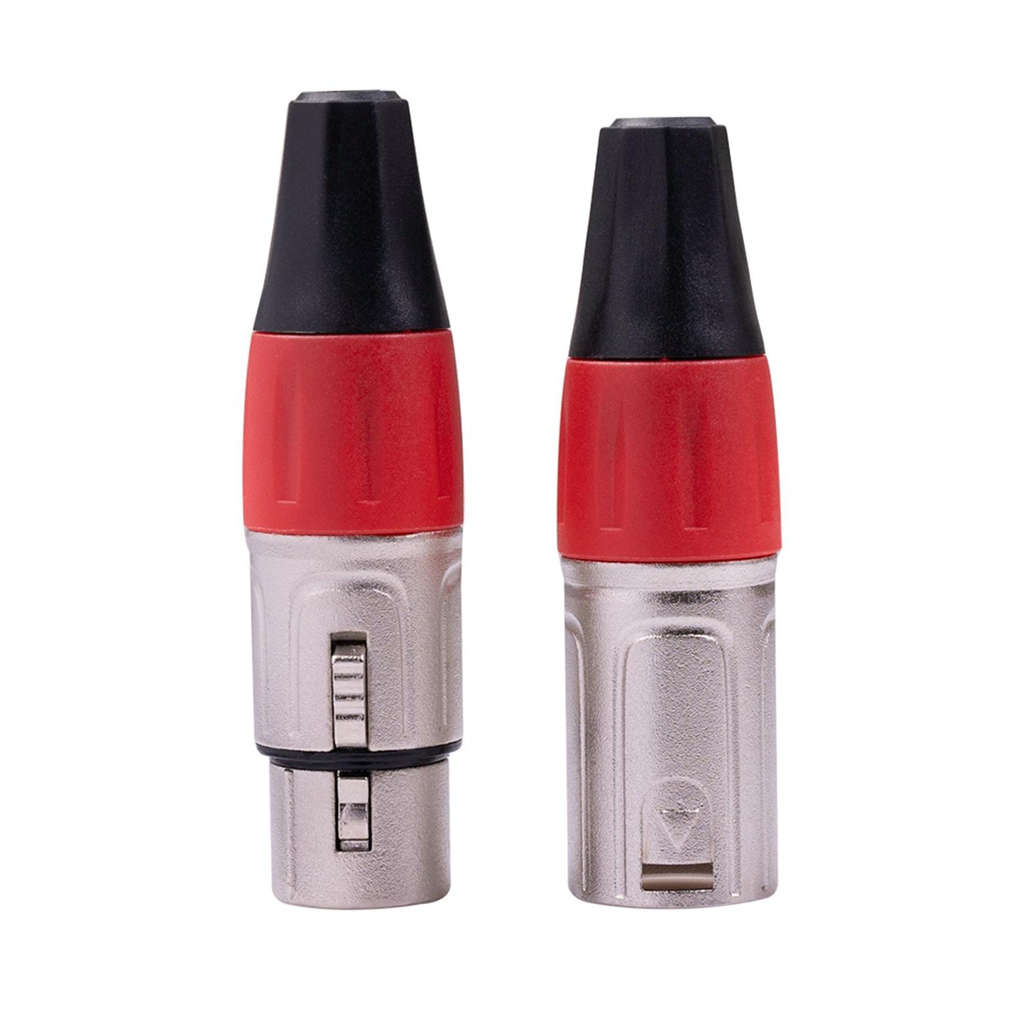 3 Pin XLR Solder Type Connector 5 Male and 5 Female Plug Cable Connector Red