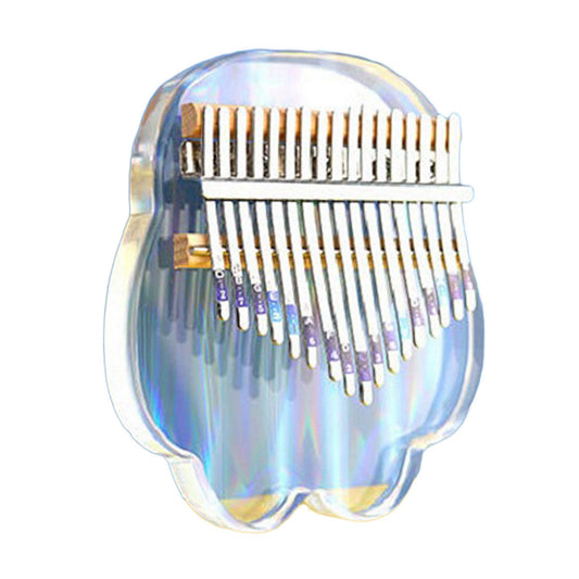 17 Keys Acrylic Kalimba Thumb Piano Finger Mbira for Kids Adults Cat Claw