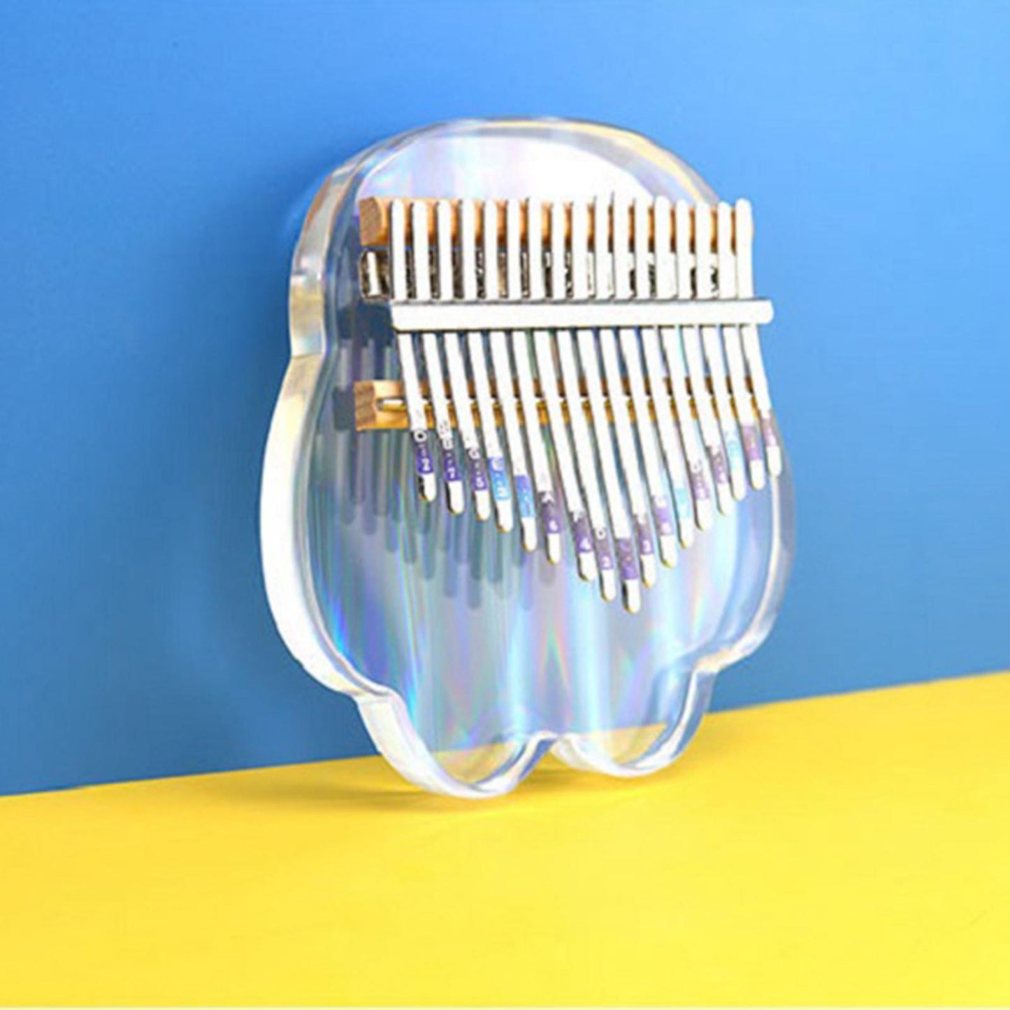 17 Keys Acrylic Kalimba Thumb Piano Finger Mbira for Kids Adults Cat Claw