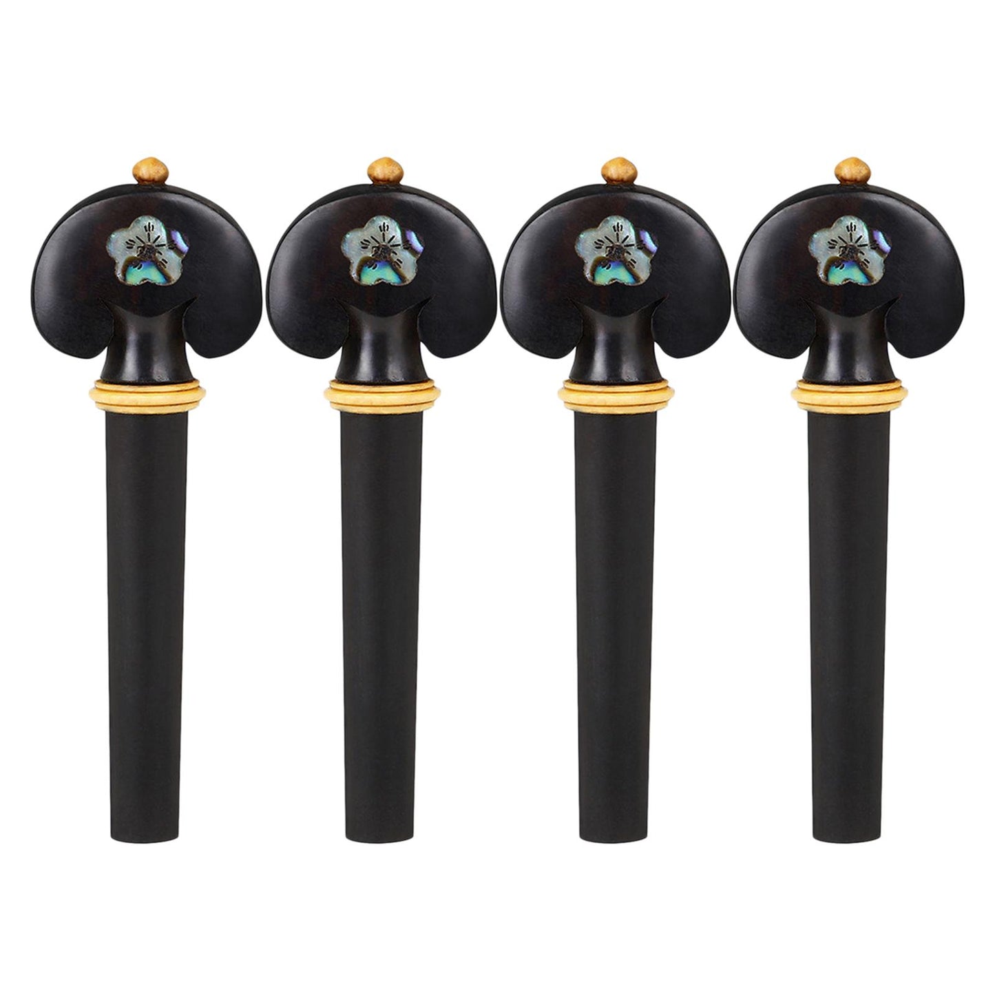 Set of 4 Ebony 3/4 4/4 Violin Tuning Pegs Wooden Black Violin Accessories