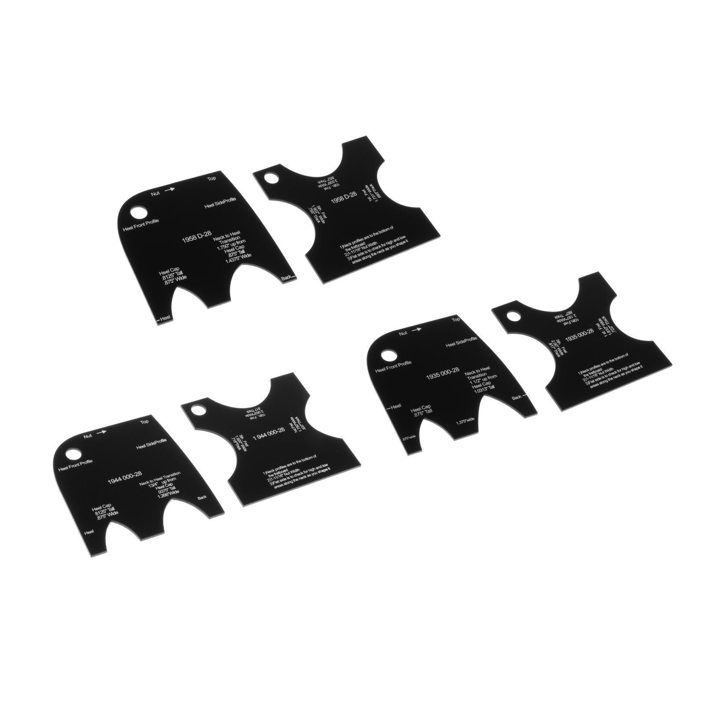 Guitar Neck Mold Template Reference Repair Leveling Luthier 1935 000-28