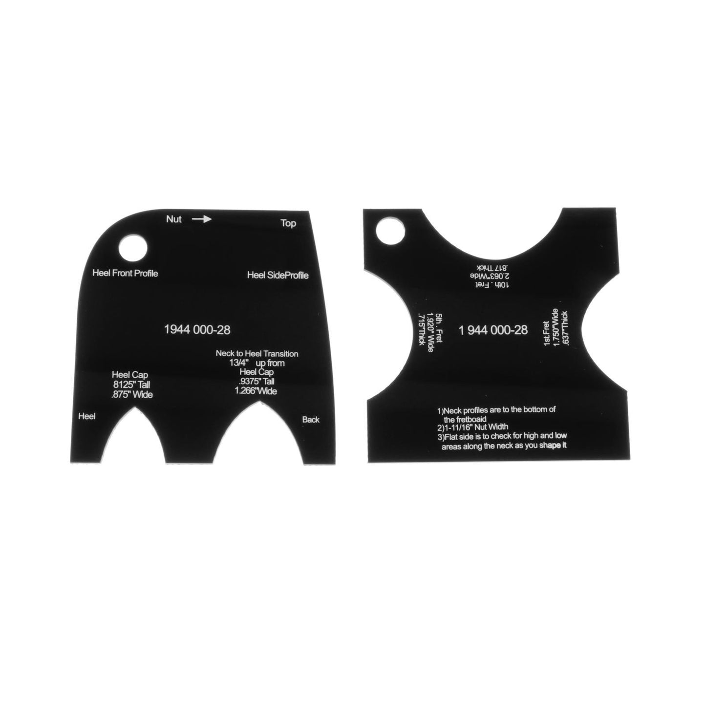Guitar Neck Mold Template Reference Repair Leveling Luthier 1944 000-28