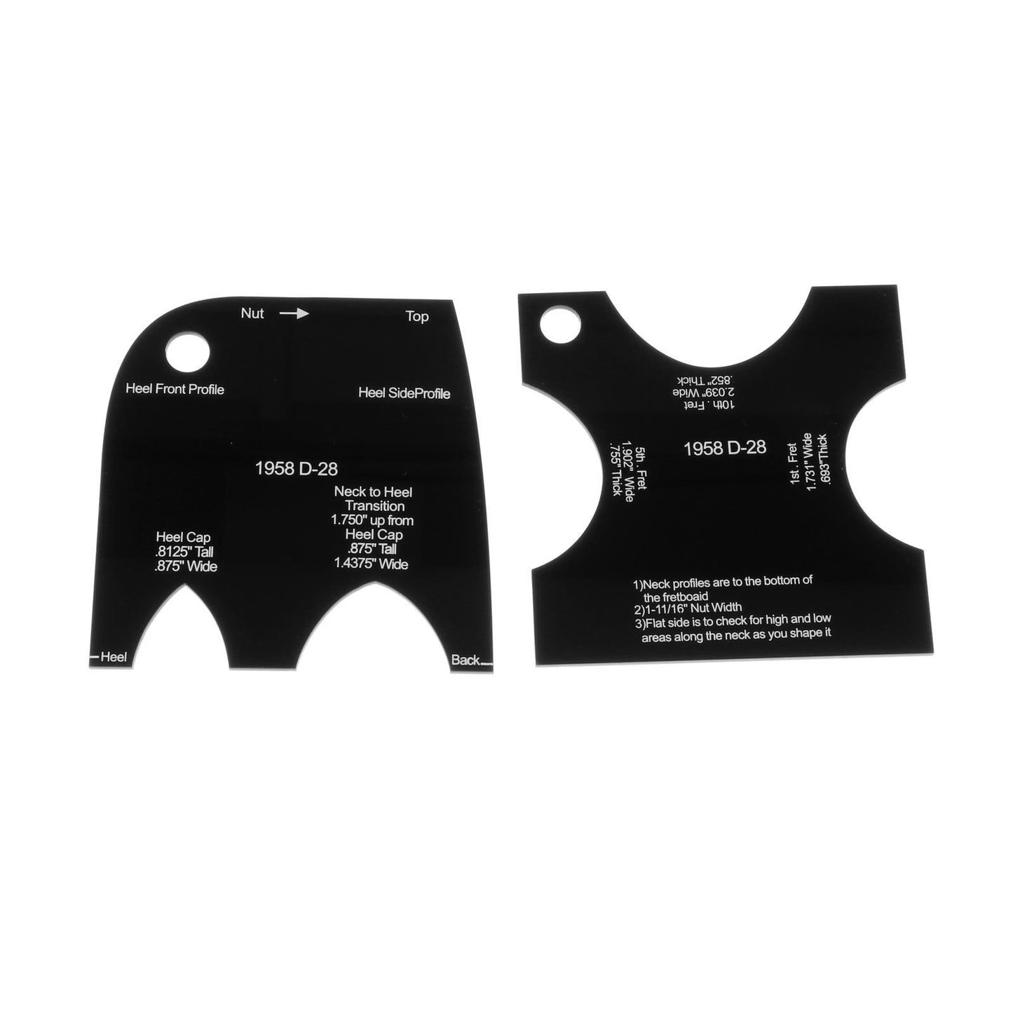Guitar Neck Mold Template Reference Repair Leveling Luthier 1958 D-28
