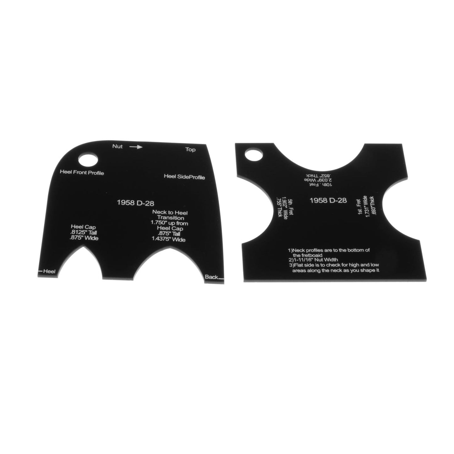 Guitar Neck Mold Template Reference Repair Leveling Luthier 1958 D-28