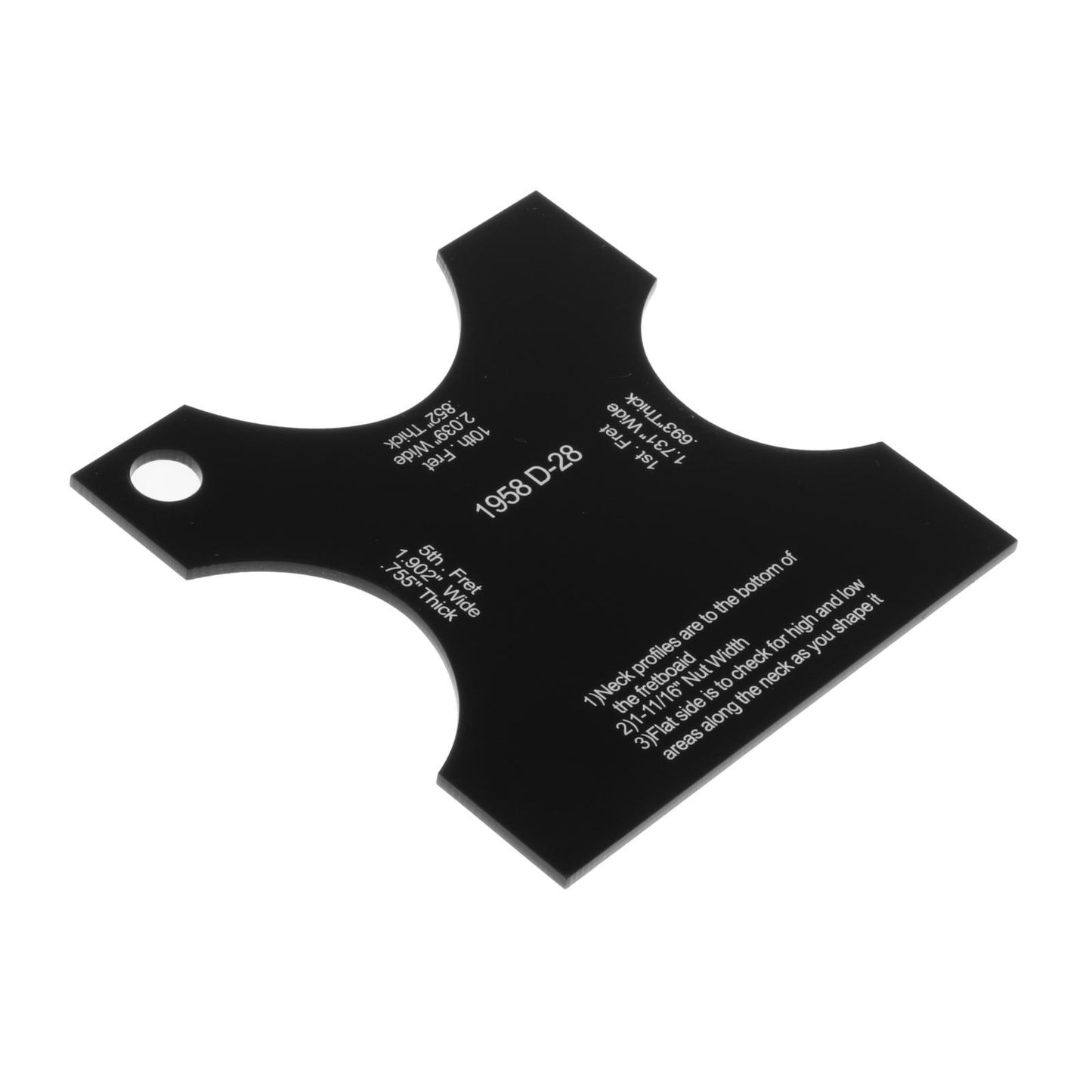 Guitar Neck Mold Template Reference Repair Leveling Luthier 1958 D-28
