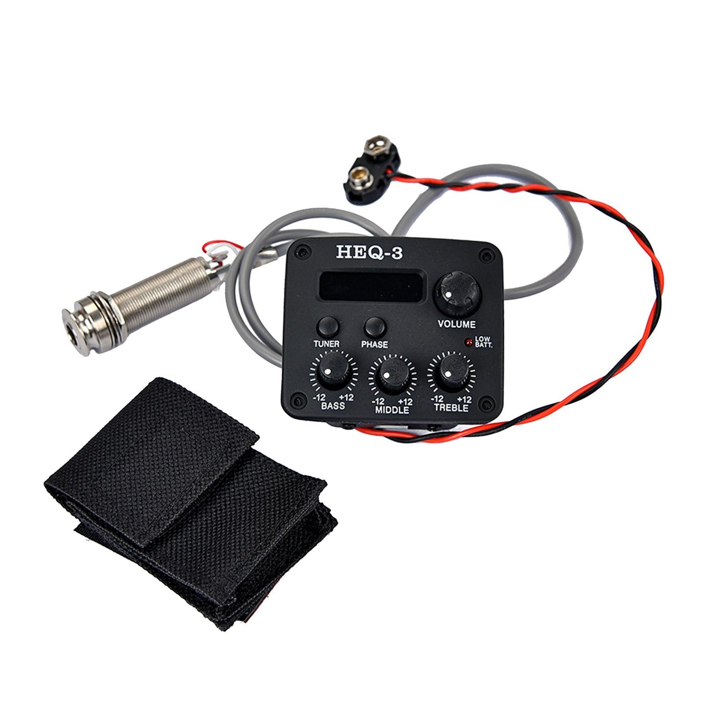 3-Bands Equalizer EQ Tuner Piezo Preamp Pickups for Acoustic Guitar Parts