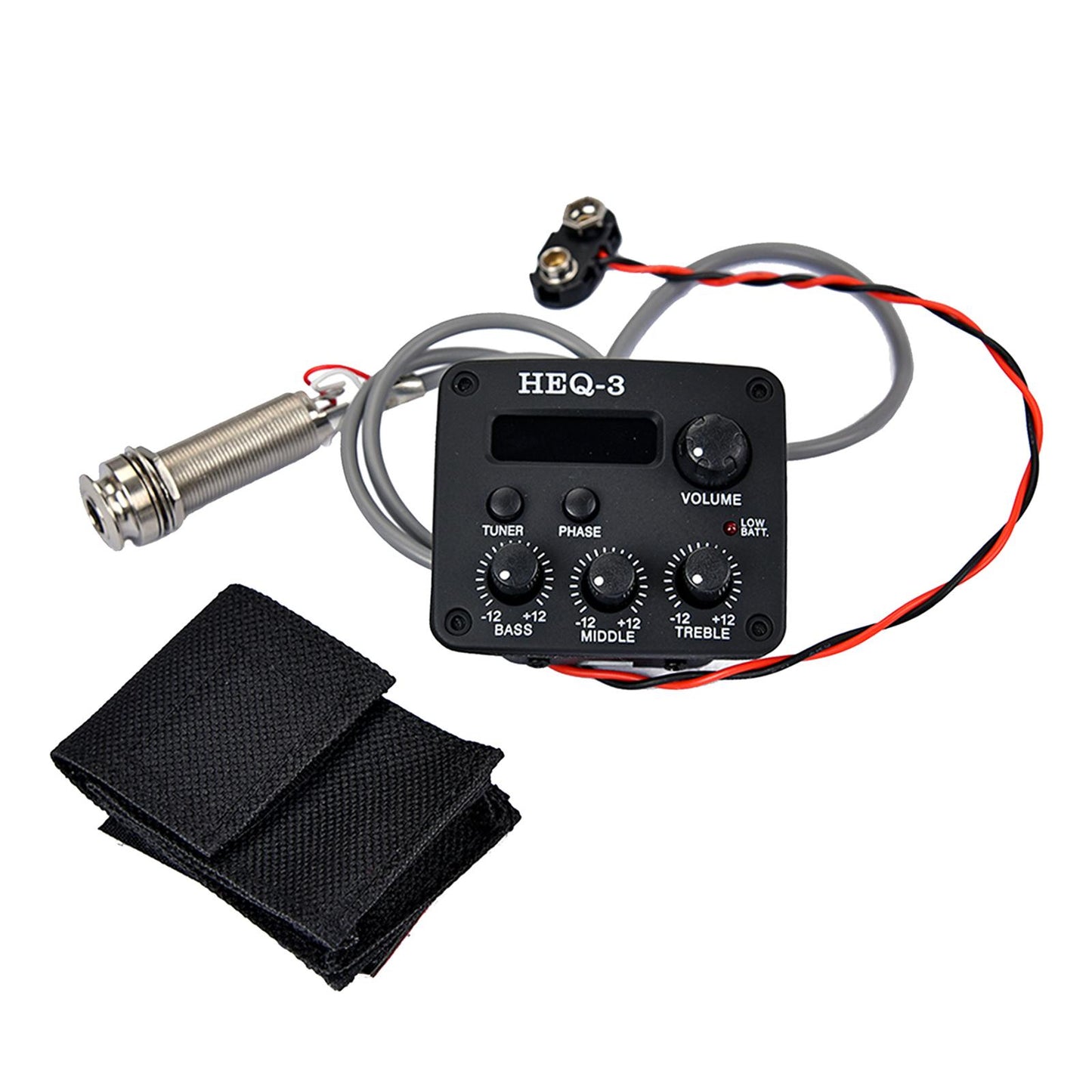 3-Bands Equalizer EQ Tuner Piezo Preamp Pickups for Acoustic Guitar Parts