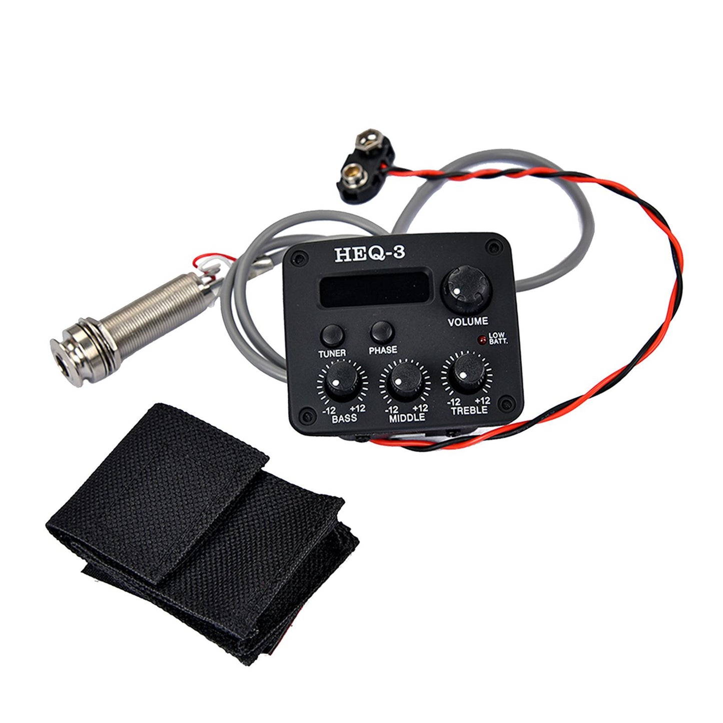 3-Bands Equalizer EQ Tuner Piezo Preamp Pickups for Acoustic Guitar Parts