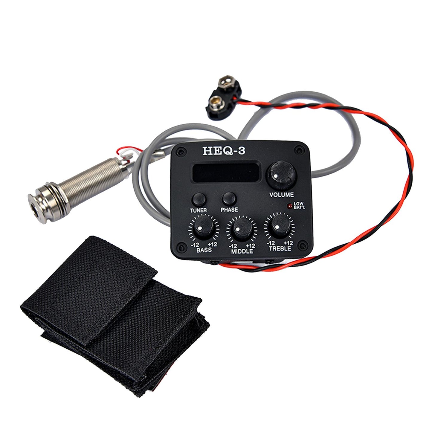3-Bands Equalizer EQ Tuner Piezo Preamp Pickups for Acoustic Guitar Parts