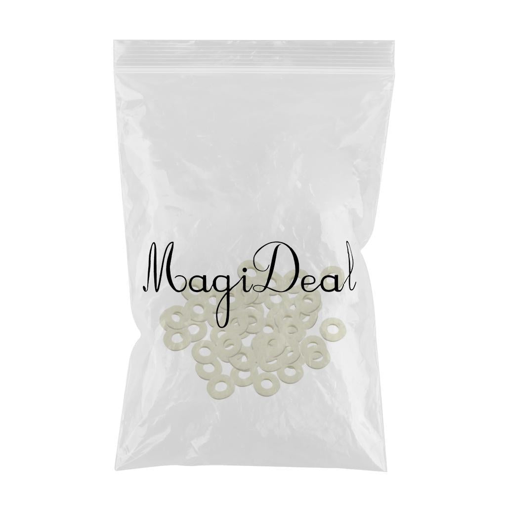 50x Cornet Trumpet Valve Felt Washers Pad Musical Instrument Acc White