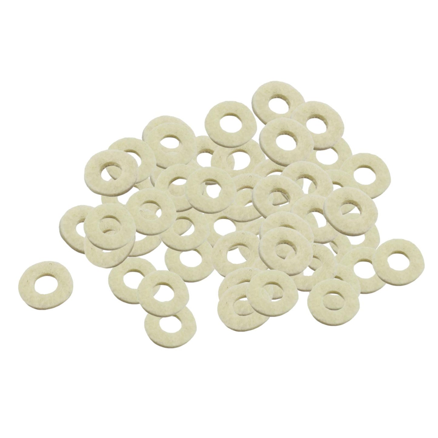 50x Cornet Trumpet Valve Felt Washers Pad Musical Instrument Acc White