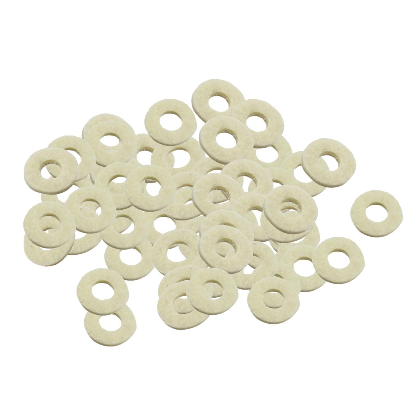 50x Cornet Trumpet Valve Felt Washers Pad Musical Instrument Acc White