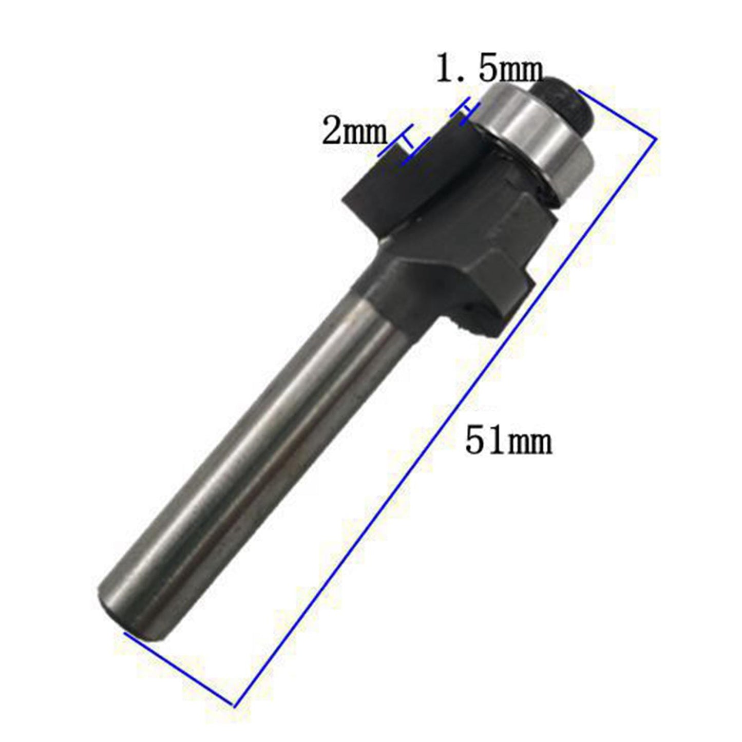 Guitar Edging Inlay Slot Tool T-knife Trimming Machine Guitar Milling Cutter 2 and 1.5mm