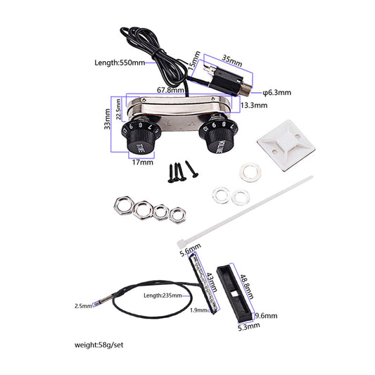 Professional Pickup Set for Electric Guitar Violin Accessories High Output